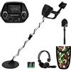 UISEBRT Metal Detector Leggero per adulti e bambini, Rilevatore di Metalli con Bobina di ricerca, Modalità DISC & All Metal, Metal Detector Professionali regolabile in altezza 78-107 cm