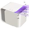 BAKAJI Zanzariera Elettrica con Ventola Aspirante Luce UV LED e Attrattivo Zanzare Eletroinsetticida Casa Design Moderno Anti Zanzare Mosche Insetti Potenza 12W Dimensione 15 x 20 cm