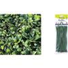 TENAX Divy 3D Plus Laurus, Siepe Sintetica 1,50x3m Foglie Tipo Lauro su Rete di Plastica & FIX-TIE L Fascette Multiuso in Plastica Lunghezza 20 cm Verde, Confezione da 50 pezzi