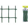 TENAX Rete per Rampicanti, Tenax Corolla, 1,00x5 m Verde, Rete in Plastica per Sostegno Piante e Fiori & FIX-TIE L Fascette Multiuso in Plastica Lunghezza 20 cm Verde, Confezione da 50 pezzi