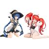 Zhongkaihua Mushoku Tensei: Jobless Reincarnation Figure Anime Inginocchiarsi e Seduto Posizione 2 Pezzi Set Roxy Migurdia Look Up Figura Eris Greyrat Figura