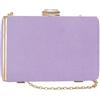 UShopUK Pochette rigida in finta pelle scamosciata, da sposa, ballo di fine anno, matrimonio, festa, borsa a mano