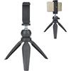 AMONIDA Treppiede Portatile con Altezza Regolabile e Testa a Sfera Staccabile per la Fotografia Mobile, Leggero e Comodo, Adatto per Telefoni da 6-10,5 Cm, 2 Livelli 10 Cm/16 Cm