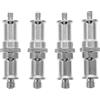 TOYZFRIENDY Adattatore Filettato 1/4 a 3/8 in Acciaio Inox Argento | 4 Pezzi, per Treppiedi e Fotocamere Reflex, Viaggio e Riprese Outdoor, Cambio Rapido