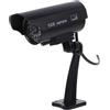 DINHEAROM Telecamera Finta da Esterno ad Alta Simulazione Nera | Abs, Supporto Regolabile LED Rosso Lampeggiante, 2 Batterie Aaa Non Incluse, Staffa e Viti