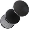 CALLARON Set Honeycomb Grid per Riflettore Flash in Lega di Alluminio Griglia a 10 e 30 Gradi per Controllo Direzione Luce in Studio Fotografico Nero