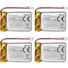 EEMB 4X EEMB 3.7V 250mAh 502030 Lipo Batteria ricaricabile agli ioni di polimero di litio con connettore JST-Assicurarsi che la polarità del dispositivo corrisponda alla batteria prima dell'acquisto!!!