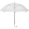 KOCKSHION Ombrello Parasole in Pizzo da Sposa Bianco Piccolo, Ombrello Vintage Artigianale per Matrimoni, Spettacoli Teatrali e Servizi Fotografici, Struttura in Ferro Resistente e Manico