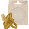 HEVEA Ciuccio in gomma naturale, forma ortodontica, 3-36 mesi, design igienico, per neonati fino a bambini, senza BPA, morbido e durevole, confezione singola (miele-oro)
