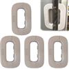 Cemssitu Fridge Lock, Refrigerator Lock, Cabinet Locks Baby Proofing, Self-Adhesive Fridge Lock Latch System, Heavy Duty Freezer Lock for Upright Freezer (Brown - 4 Pack)