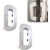 Cemssitu Fridge Lock, Refrigerator Lock, Cabinet Locks Baby Proofing, Self-Adhesive Fridge Lock Latch System, Heavy Duty Freezer Lock for Upright Freezer (White - 2 Pack)