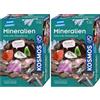 Kosmos 657901 - Set di savolamento minerali, con Martello e scalpello, 5 affascinanti Pietre preziose, Kit per esperimenti per Bambini a Partire dai 7 Anni in su Tema Geologia (Confezione da 2)