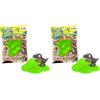 CRAZE Magic Slime Foil Bag confezione di 75ml, include 1 statuina di Dinorex, Borsa di slime per bambini, Slime magico in una borsa Assortito (Confezione da 2)