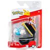 Pokémon PKW4604 - Clip 'N' Go Pokéball - Wablu e palla di lusso ufficiale Poké ball con figura mobile da 5 cm