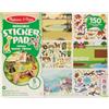 Melissa & Doug Libro Adesivi Attacca e Stacca - Album Stickers Riutilizzabili Tema Ambienti Naturali e Animali, Regalo per Bambini e Bambine, 3+ Anni