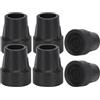 supregear 6pz Punta Gomma 25mm per Stampelle, Bastoni, Deambulatori, Sedie WC, Sgabelli Doccia, Panchine da Bagno, Universali Antiscivolo, Nero