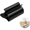 NestNook Spremi-dentifricio - Spremiagrumi in acciaio inox tubo metallico strizzatore dentifricio supporto sedile supporto (nero, 1 pz)