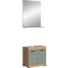xonox.home - Combinazione bagno 2 pezzi Scout in salvia e rovere Artisan Nb. - Elegante set completo per il bagno - armonico, funzionale e lineare nel design