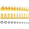 Vankula Kit di dilatazione lobo 1 mm - 6 mm 0,5 mm Lobi Dilatare ear stretching set singolo flare plug tunnel orecchio in acciaio inox piercing estensione gioielli per donne uomini Oro