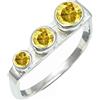 SILVERTROVE in Anello placcato argento con Zaffiro giallo coltivato in laboratorio pietra preziosa per uomo e donna gioielli fatti a mano di CRG1265AP_69 (22.0)