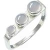SILVERTROVE con pietra preziosa Pietra di luna bianca per uomo e donna Anello placcato argento gioiello fatto a mano CRG1265BP_55 (17.5)