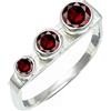 SILVERTROVE con pietra preziosa Granato per uomo e donna Anello placcato argento gioiello fatto a mano CRG1265AB_50 (15.9)