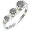 SILVERTROVE Pietra di luna grigia con pietra preziosa per uomo e donna in Anello placcato argento gioiello fatto a mano CRG1265BQ_50 (15.9)