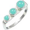 SILVERTROVE con pietra preziosa Calcedonio acquamarina per uomo e donna Anello placcato argento gioiello fatto a mano CRG1265CE_59 (18.8)