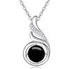 TANGPOET Delicata collana con ciondolo con pietre preziose, da donna, in argento Sterling 925, regalo per compleanno, festa della mamma, Natale, San Valentino