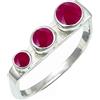 SILVERTROVE Rubino coltivato in laboratorio con pietra preziosa per uomo e donna in Anello placcato argento gioiello fatto a mano CRG1265AM_50 (15.9)