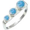 SILVERTROVE con pietra preziosa Larimar per uomo e donna Anello placcato argento gioiello fatto a mano CRG1265BF_49 (15.6)