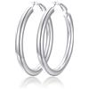 FindChic Orecchini Cerchio Donna in Acciaio Inox 20-80mm | Orecchini Donna Cerchio Resistenti, Leggeri ed Eleganti, 20-80mm, Oro Argento Nero Opzionale, con Scatola Regalo