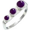 SILVERTROVE con pietra preziosa Ametista cabochon per uomo e donna in Anello placcato argento regalo di gioielli CRG1265BW_69 (22.0)