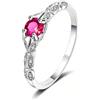 Bellitia Jewelry Anello con Rubino Rosso Argento 925 Anelli Donna con Pietra del mese di nascita, Regalo per San Valentine, Natale, Compleanno, Anniversario, Gioielli Donna