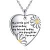 YFN Collana in argento Sterling con ciondolo a forma di cuore, normale, Argento sterling, Non pietra preziosa