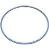 Swarovski Collana Tennis Matrix, Taglio Rotondo, Blu, Placcato rutenio, L, Cristallo, Senza Gemme