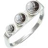 SILVERTROVE Nero rutilato Quarzo con pietra preziosa per uomo e donna in Anello placcato argento gioiello fatto a mano CRG1265BL_70 (22.3)