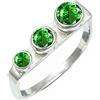 SILVERTROVE in Anello placcato argento con Tsavorite coltivato in laboratorio pietra preziosa per uomo e donna gioielli fatti a mano di CRG1265AU_50 (15.9)