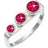 SILVERTROVE con pietra preziosa Zaffiro rosa Linde Star coltivato in laboratorio per uomo e donna in Anello placcato argento regalo gioielli CRG1265BH_70 (22.3)