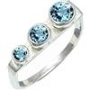 SILVERTROVE in Anello placcato argento con Topazio blu pietra preziosa per uomo e donna gioielli fatti a mano di tutte le taglie CRG1265AK_50 (15.9)