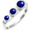 SILVERTROVE Lapislazzuli con pietra preziosa per uomo e donna in Anello placcato argento gioiello fatto a mano CRG1265BV_69 (22.0)