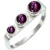 SILVERTROVE Rodolite coltivato in laboratorio con pietra preziosa per uomo e donna in Anello placcato argento gioiello fatto a mano CRG1265AW_71 (22.6)