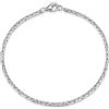 MATERIA by Matthias Wagner Materia, Bracciale da donna in argento 925, maglia bizantina di 2,5 mm, 6,8 g, rodiato, 17 - 23 cm, con scatola # SA 31 e Argento, cod. #SA-31