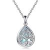 YFN Collana con ciondolo a forma di albero della vita, in argento sterling, normale, Argento sterling, Non pietra preziosa