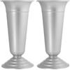 Home 3583626 Vaso Cimitero Grande, Plastica, Argento, 35 cm (Confezione da 2)