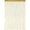 Relaxdays 10036138 - Tenda a Fili, Accorciabile, con Passante, per Porte e Finestre, Frange Divisorie, Separé, Poliestere, Oro glitterato, 145 x 245 cm
