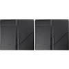 DAG STYLE Porta Conto Linea Toscana, PVC atossico igienizzabile, Colore Nero, Dimensioni 12 x 22 cm, Finitura Ruvida, 2 Tasche e portapenna, Made in Italy (Confezione da 2)