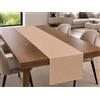 Claseba Runner da tavola in 100% cotone (beige, 45 x 150 cm)