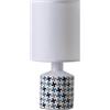 Lussiol Lighting 233906 Lampada da comodino, Ceramica, Blu, Beige, Piccola