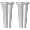 Home 3583726 Vaso da cimitero in plastica, argento, 18,5 cm (Confezione da 2)